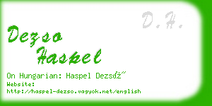 dezso haspel business card